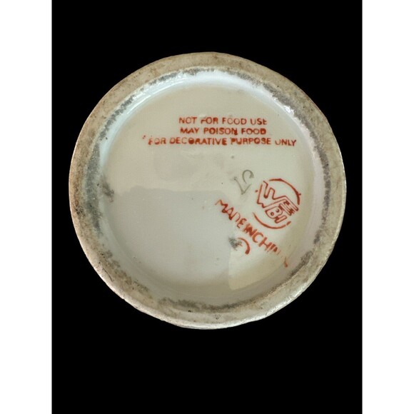 Vintage WBI Ceramic Baluster Vase Chinese Chinoiserie Glazed Flowers 12" Tall - Picture 6 of 6